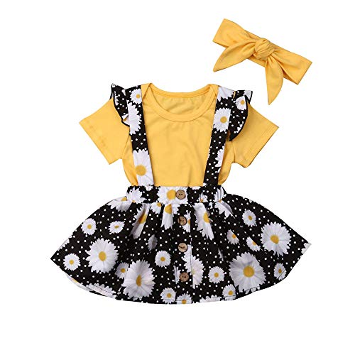 FELZ Ropa Bebe Niña Verano 2019 Ropa Bebe Recien Nacido Verano 3 Meses a 4 Años - 3PC/Conjunto - Amarillo Camiseta Mangas Cortos+ Pantalones/Falda + Banda de Pelo Original Fiesta Bebe Reborn niña FELZ Ropa Bebe Niña Verano 2019 Ropa Bebe Recien Nacido Verano 3 Meses a 4 Años - 3PC/Conjunto - Amarillo Camiseta Mangas Cortos+ Pantalones/Falda + Banda de Pelo Original Fiesta Bebe Reborn niña