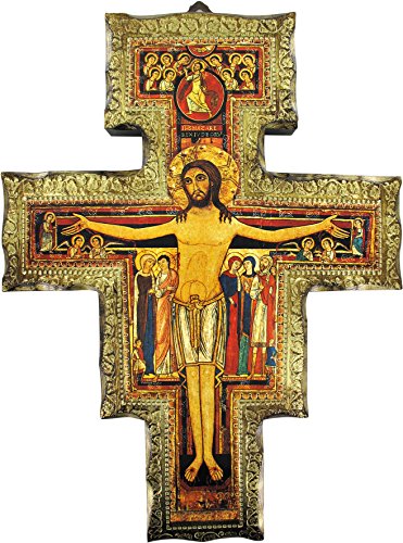 Ferrari & Arrighetti Crucifijo San Damián de Pared en Madera de álamo - 43 x 32 cm Ferrari & Arrighetti Crucifijo San Damián de Pared en Madera de álamo - 43 x 32 cm