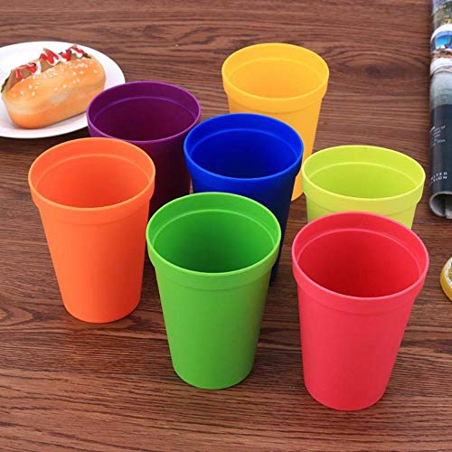 FICI Tazas de café de plástico de Turismo Tazas para el hogar7pcs / Set 7 Color portátil Rainbow Suit Cup Picnic   Rainbow Tea Cups Color Random