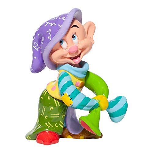 Figura de enanito Mudito de Blancanieves diseñada por Romero Britto, Disney, multicolor, Enesco