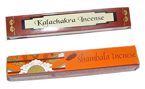 Figura de Kalachakra incienso y de incienso Shambala - Figura de comercio justo a mano enrollarse varillas de incienso (dhoop) Unidades aprox - cada paquete contiene 20 varillas de incienso, cada varilla mide 15 cm de largo