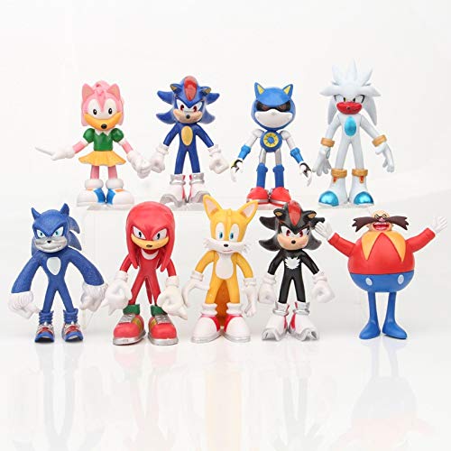 Figura de Sonic 9 unids/set nuevo 10-12CM Sonic the Hedgehog figuras de juguete Sonic Shadow Tails personajes PVC figura juguetes para niños juguetes Figura de Sonic 9 unids/set nuevo 10-12CM Sonic the Hedgehog figuras de juguete Sonic Shadow Tails personajes PVC figura juguetes para niños juguetes