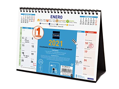 Finocam - Calendario de sobremesa 2021 Escribir Español