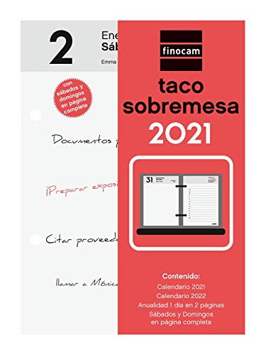 Finocam - Taco de Sobremesa 2021 1 Día en 2 páginas Español Finocam - Taco de Sobremesa 2021 1 Día en 2 páginas Español