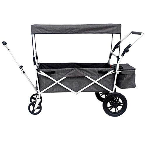 First choice Carro del jardín de la carretilla plegable al aire libre con el techo 4 ruedas Wagon Carro de la mano de la mano for y viajar Transporte fácil (Color: como se muestra, Tamaño: 120x47cm) p First choice Carro del jardín de la carretilla plegable al aire libre con el techo 4 ruedas Wagon Carro de la mano de la mano for y viajar Transporte fácil (Color: como se muestra, Tamaño: 120x47cm) p