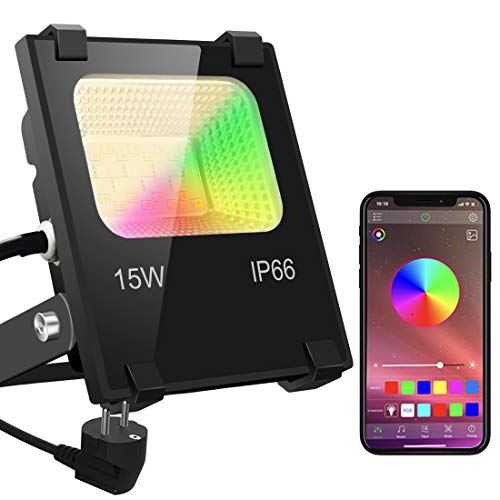 Foco LED Proyector de Exterior impermeable 15W Controlado por la Aplicación de Teléfono Foco Proyector Exteriores IP66 LED Foco de Colores Adaptado para Decoración de Jardín Parque Hotel Terraza Foco LED Proyector de Exterior impermeable 15W Controlado por la Aplicación de Teléfono Foco Proyector Exteriores IP66 LED Foco de Colores Adaptado para Decoración de Jardín Parque Hotel Terraza