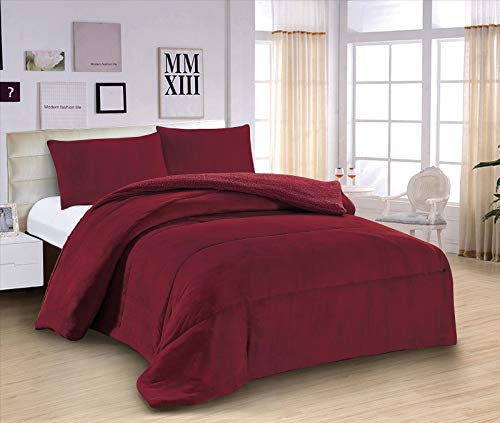 ForenTex - Edredón nórdico de 600g (S-3070) Granate Cama 90 y 105 cm, 190 x 260 cm Parte Superior Microseda Parte Inferior Borreguillo ForenTex - Edredón nórdico de 600g (S-3070) Granate Cama 90 y 105 cm, 190 x 260 cm Parte Superior Microseda Parte Inferior Borreguillo