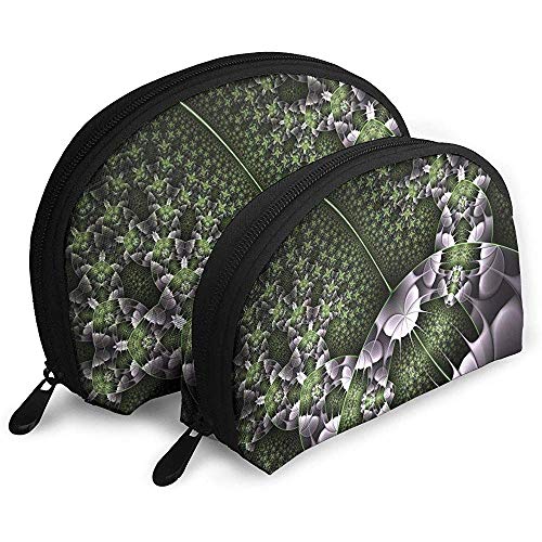 Forma de Mariposa Abstracta Bolsas portátiles oscuras Bolsa de Maquillaje Bolsa de Aseo Bolsas de Viaje portátiles multifunción Bolsa de Embrague de Maquillaje pequeña con Cremallera