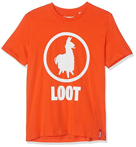 Fortnite 10805 Camiseta, Naranja (Orange Orange), 16 años para Niños