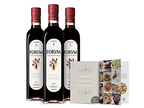 Forvm Cabernet, Vinagre de Vino Tinto, Fantástico para Cocinar, Usado 12 Años en el Menú de los Premios Nobel, Envejecido Artesanalmente 8 Años en Barricas, Producción Limitada, Botella Cristal, 500ml