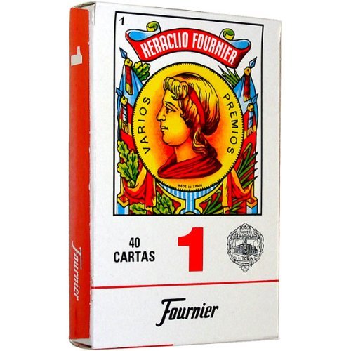 Fournier 1-40 Spanish Playing Cards (Red) by Fournier
