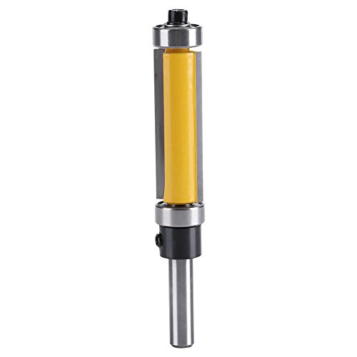 Fresadora Fresadora de Cojinete de Doble Eje Recorte Trituradora de Barrido Al RAS con Rodamientos Superior e Inferior 1-1/2"h * 1/4" Herramienta de Carpintería de Mango Fresadora Fresadora de Cojinete de Doble Eje Recorte Trituradora de Barrido Al RAS con Rodamientos Superior e Inferior 1-1/2"h * 1/4" Herramienta de Carpintería de Mango