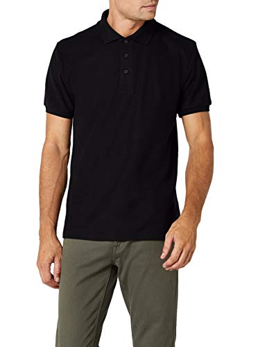 Fruit of the Loom Ss033m, Polo para Hombre, Negro (Black), Large Fruit of the Loom Ss033m, Polo para Hombre, Negro (Black), Large