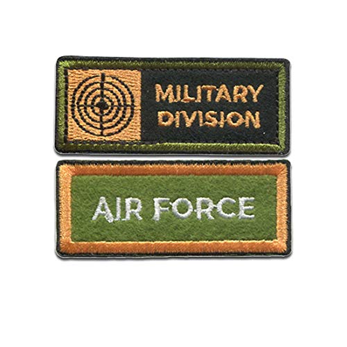 Fuerza Aérea División Militar Ejército insignias militares - Parches termoadhesivos bordados aplique para ropa, tamaño: 2,4 x 6 cm