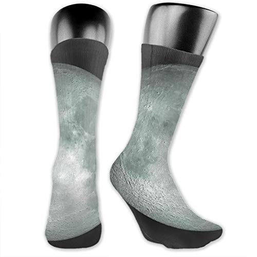 Fuliya Soft Mid Calf Length Socks,Moon Graphic Image Trippy Rock Detailed Surface Planet Astronomy Outer Space Print,Decorative Socks for Men Women Fuliya Soft Mid Calf Length Socks,Moon Graphic Image Trippy Rock Detailed Surface Planet Astronomy Outer Space Print,Decorative Socks for Men Women