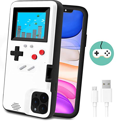 Funda de Teléfono para Juegos para iPhone,LucBuy Cubierta Protectora Estuche con 36 Juegos,Pantalla a Color,Estuche de Videojuegos a Prueba de Golpes para iPhone X/Xs/MAX/XR/6s/7/8P/11/12 Pro/Max/Mini