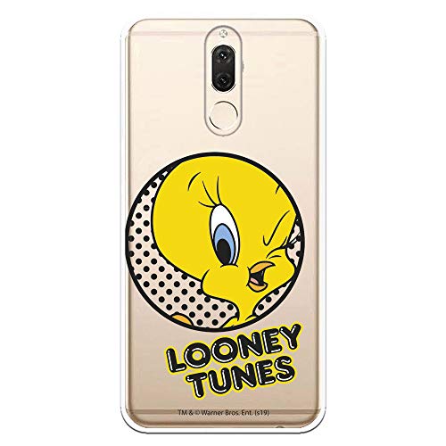 Funda para Huawei Mate 10 Lite Oficial de los Looney Tunes Piolín Guiño Transparente para Proteger tu móvil. Carcasa para de Silicona Flexible Liciencia Oficial de Warner Bros.
