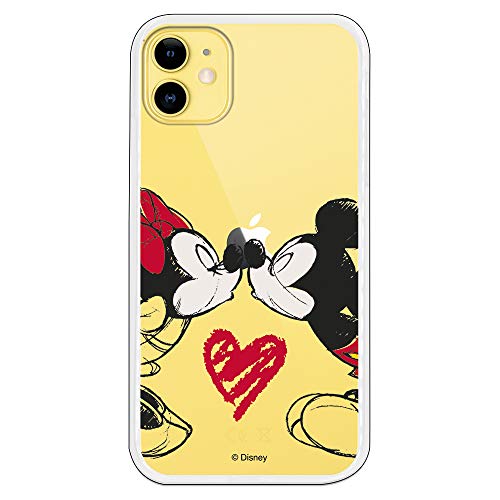 Funda para iPhone 11 Oficial de Clásicos Disney Mickey y Minnie Beso para Proteger tu móvil. Carcasa para Apple de Silicona Flexible con Licencia Oficial de Disney. Funda para iPhone 11 Oficial de Clásicos Disney Mickey y Minnie Beso para Proteger tu móvil. Carcasa para Apple de Silicona Flexible con Licencia Oficial de Disney.