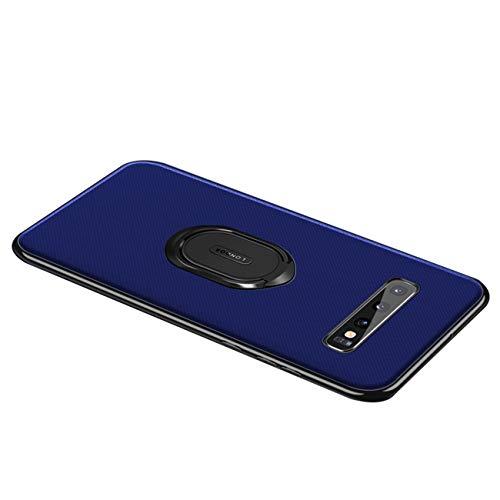 Funda para Samsun Galaxy S10 Plus Teléfono Móvil Silicona Bumper Case Funda con Anillo Giratorio de 360 Grados Rotaria Ring Holder Protectora Caso (Azul2, Samsung Galaxy S10 Plus)