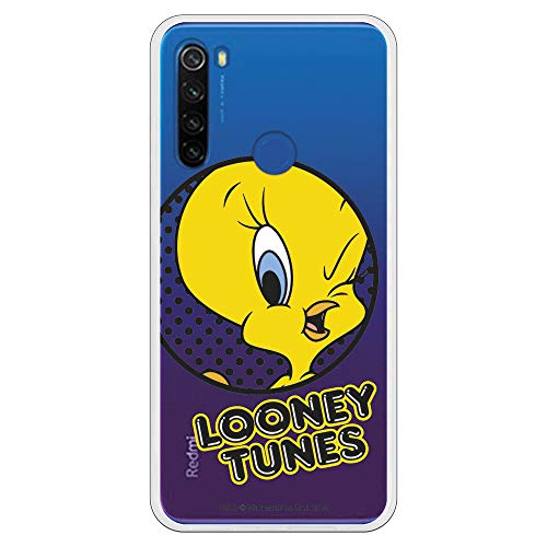 Funda para Xiaomi Redmi Note 8T Oficial de Looney Tunes Piolín Guiño Transparente para Proteger tu móvil. Carcasa para Xiaomi de Silicona Flexible con Licencia Oficial de Warner Bros.