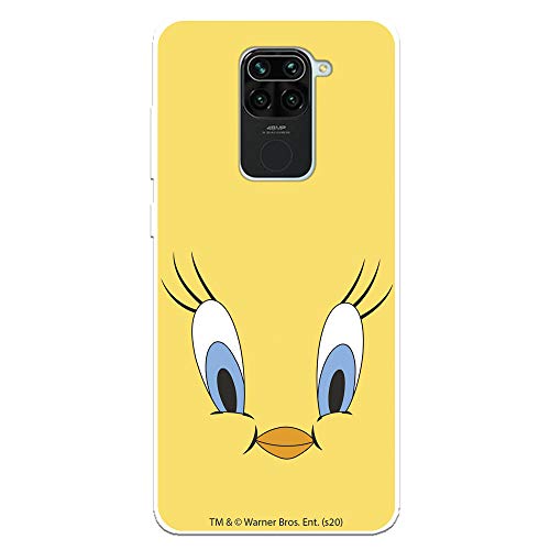 Funda para Xiaomi Redmi Note 9 Oficial de Looney Tunes Piolín Fondo Amarillo para Proteger tu móvil. Carcasa para Xiaomi de Silicona Flexible con Licencia Oficial de Warner Bros.