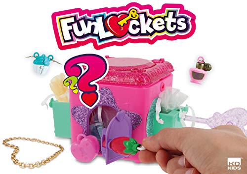 Funlockets, caja para secretos, juguete para niña, escape, sorpresas, joyas, modelo aleatorio (rosa/morado), 4 años