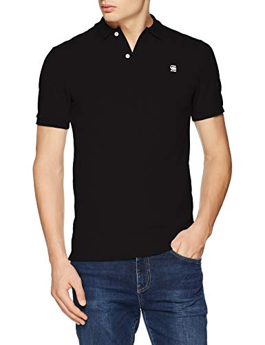 G-STAR RAW Dunda Slim Polo S/s, dk black 6484, X-Large para Hombre