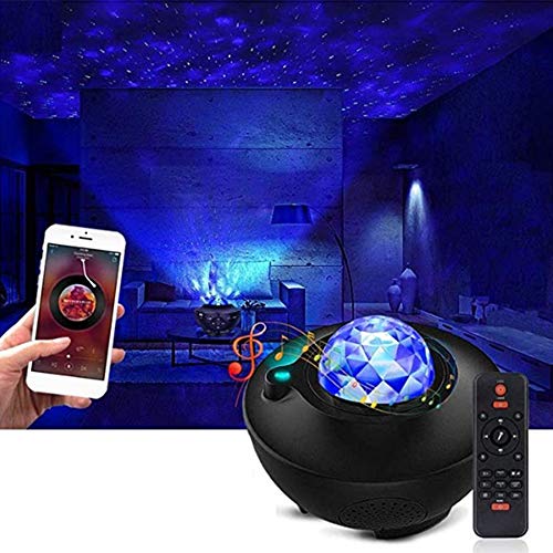 Galapare Proyector de Cielo Estrellado LED con Control Remoto 3 Niveles de Brillo y 10 Modos de iluminación Soporte U-Disk/Lector de Tarjetas/Reproductor de música BT/función de Temporizador Galapare Proyector de Cielo Estrellado LED con Control Remoto 3 Niveles de Brillo y 10 Modos de iluminación Soporte U-Disk/Lector de Tarjetas/Reproductor de música BT/función de Temporizador
