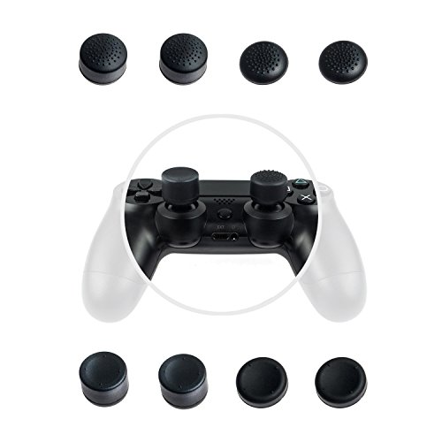 GAMINGER Juego de 8 protectores de palancas de Control Dualshock de PlayStation 4 PS4 - accesorios para jugadores profesionales