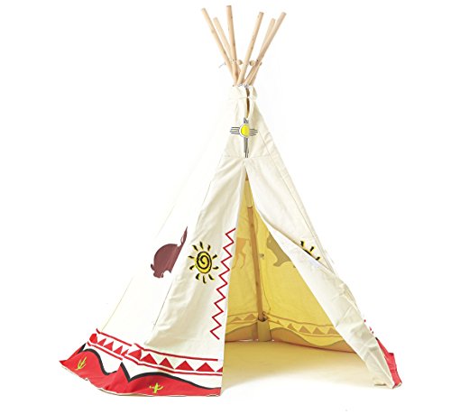 Garden Games - Tienda de Campaña, Teepee Wigwam Play Tent, Lienzo de Algodón Natural Garden Games - Tienda de Campaña, Teepee Wigwam Play Tent, Lienzo de Algodón Natural
