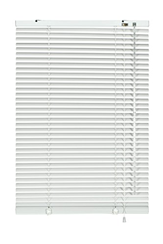 Gardinia Store vénitien en Aluminium, Dimensions et Couleurs au choix, pour fenêtre, Metal, Blanco, 80 x 130 cm