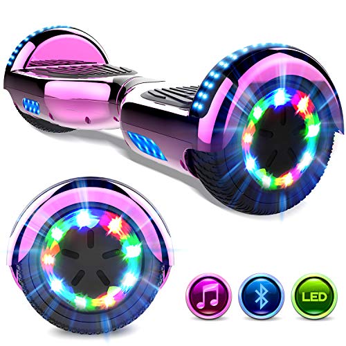 GeekMe Hoverboard 6.5'' Self Balance Scooter Las Ruedas LED Luces, Scooter eléctrico con Bluetooth - Patinete Eléctrico 2 * 350W