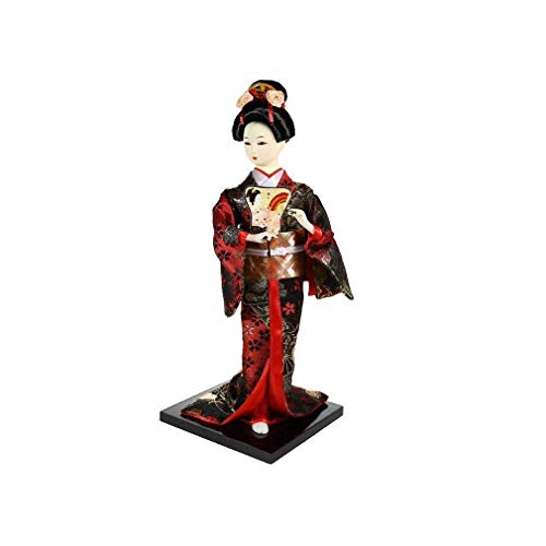 Geisha Kimono, Color Negro y Rojo Geisha Kimono, Color Negro y Rojo