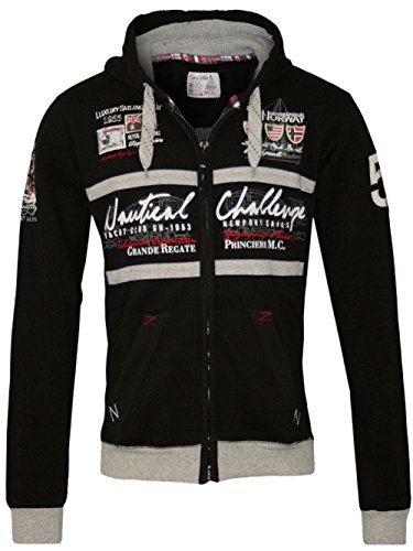 Geographical Norway Goasting Sudadera con capucha y cremallera, para hombre negro XXL Geographical Norway Goasting Sudadera con capucha y cremallera, para hombre negro XXL