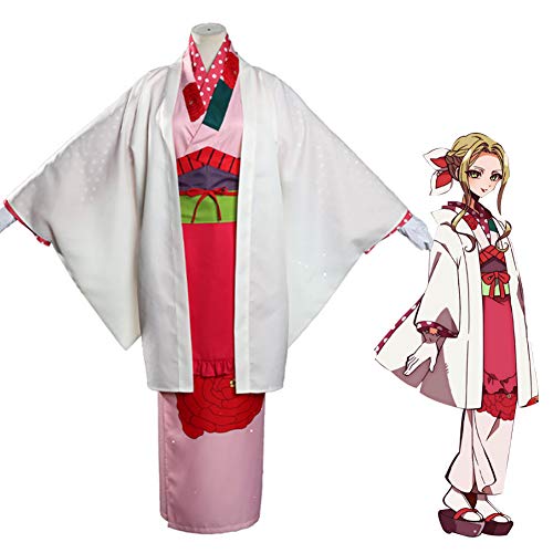 GGOODD Magníficos Trajes De Bata De Kimono para Mujer, Kimono De Satén Tradicional Japonés, Disfraz De Cosplay De Anime Yako,M