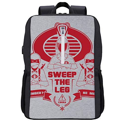 GI Joe Cobra Karate Kid Cobra Kai Mix Mochila Daypack Librero portátil bolsa escolar con puerto de carga USB GI Joe Cobra Karate Kid Cobra Kai Mix Mochila Daypack Librero portátil bolsa escolar con puerto de carga USB