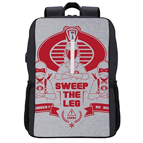 GI Joe Cobra Karate Kid Cobra Kai Mix Mochila Daypack Librero portátil bolsa escolar con puerto de carga USB