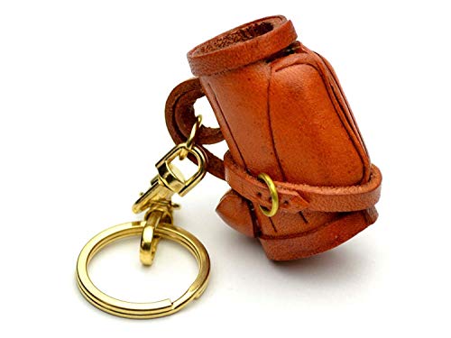 Golf Bag Leather Sports KH Keychain VANCA CRAFT-Collectible keyring Made in Japan