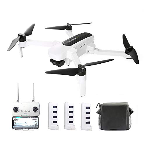 Goolsky H117S Zino RC Drone GPS 5G WiFi FPV 4K UHD Cámara de 3 Ejes Gimbal Quadcopter con Bolsa de Almacenamiento Cargador para Auto de Repuesto Hélice (3 * batería)