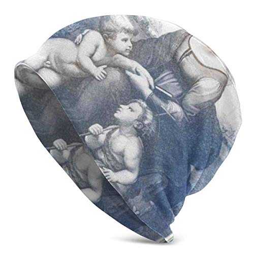 Gorro Hombres Mujeres - Edad Media Medieval Madre e Hijos en la Granja con Marco Antiguo Estampado artístico - Unisex Gorra de Gorro de Punto con Calavera Lisa Gorro Hombres Mujeres - Edad Media Medieval Madre e Hijos en la Granja con Marco Antiguo Estampado artístico - Unisex Gorra de Gorro de Punto con Calavera Lisa