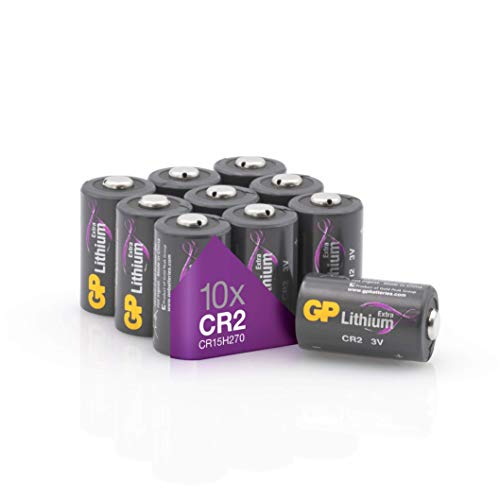 GP - Pilas CR2 3V de Litio no Recargables (DLCR2 / EL1CR2) Paquete de 10 Pilas GP Batteries- Ideal para cámaras Digitales - Telémetro Bushnell - Detector de Humo - Antorchas - Puntero láser, etc.