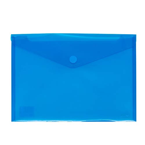 Grafoplás 04872230. Sobre plástico tamaño folio － 12 unidades color azul