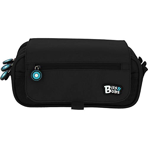 Grafoplás Bits & Bobs, Estuches 3 Compartimentos con Solapa, 23 cm, Negro Grafoplás Bits & Bobs, Estuches 3 Compartimentos con Solapa, 23 cm, Negro