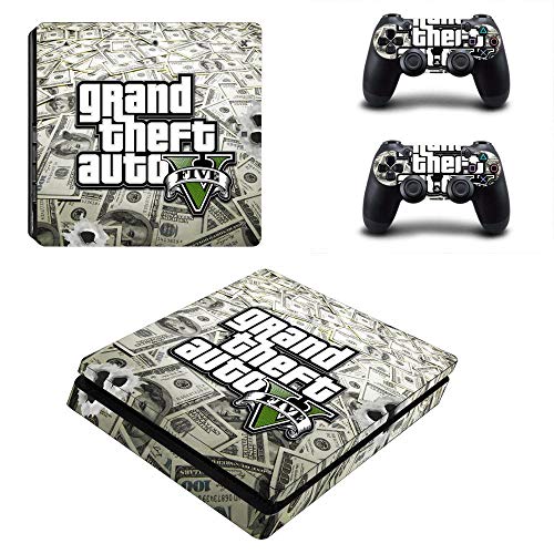 Grand Theft Auto V Gta 5 Ps4 Slim Skin Sticker Decal Vinilo para Playstation 4 Consola y controlador Ps4 Slim Skins Sticker Vinilo