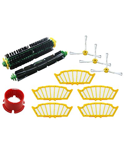 Green Label Kit de Recambios para iRobot Roomba de la Serie 500 con Cabezal de Limpieza Verde o Rojo (a Excepción de 585 y 595)