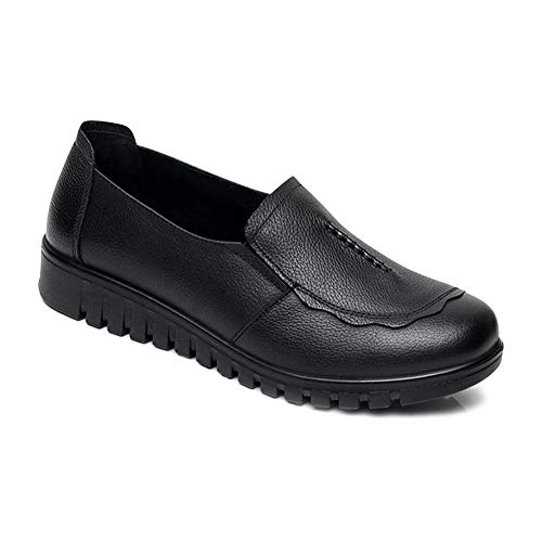 Gtagain Mocasines Conducción Mujer Loafers - Zapato Plano Negro Zapatos de Conducción Ligero Loafers Cómodos Casual Zapatos del Barco