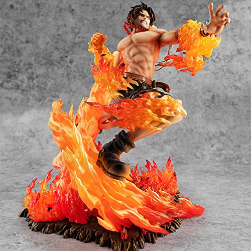 GUANGHHAO One Piece Portgas · D · Ace Figura de acción 25cm-20th Anniversary Fire Fist Ace-Figurine Decoración Adornos Coleccionables Juguete Animaciones Modelo de Personaje