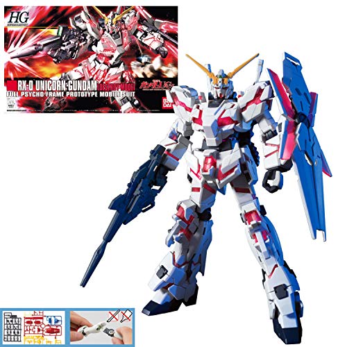 GUNPLA BANDAI-Bandai MK57399/5057399 Gunpla 1/144 HGUC RX-0 Unicorn Gundam (Destroy Mode) -Robot de construcción, Color BAS5057399