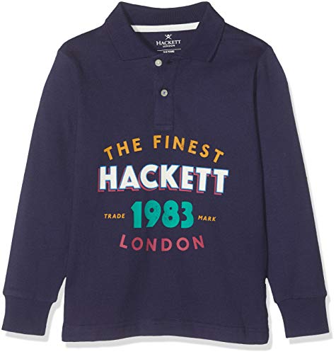 Hackett London 1983 LDN LS Polo, Azul (Indigo 561), 104 (Talla del Fabricante: 3-4 años) para Niños Hackett London 1983 LDN LS Polo, Azul (Indigo 561), 104 (Talla del Fabricante: 3-4 años) para Niños