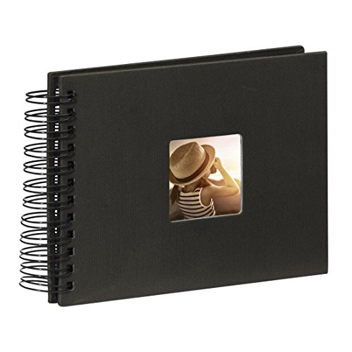 Hama Fine Art - Álbum de fotos, 50 páginas negras (25 hojas), álbum con espiral, 24 x 17 cm, con compartimento para insertar foto, negro Hama Fine Art - Álbum de fotos, 50 páginas negras (25 hojas), álbum con espiral, 24 x 17 cm, con compartimento para insertar foto, negro